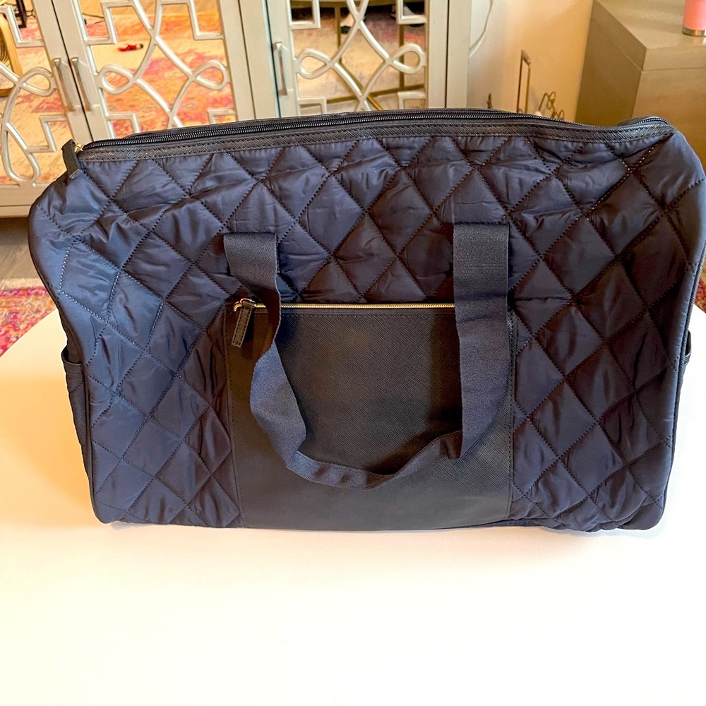 Quilted Weekender Bag in Black- Brand New!